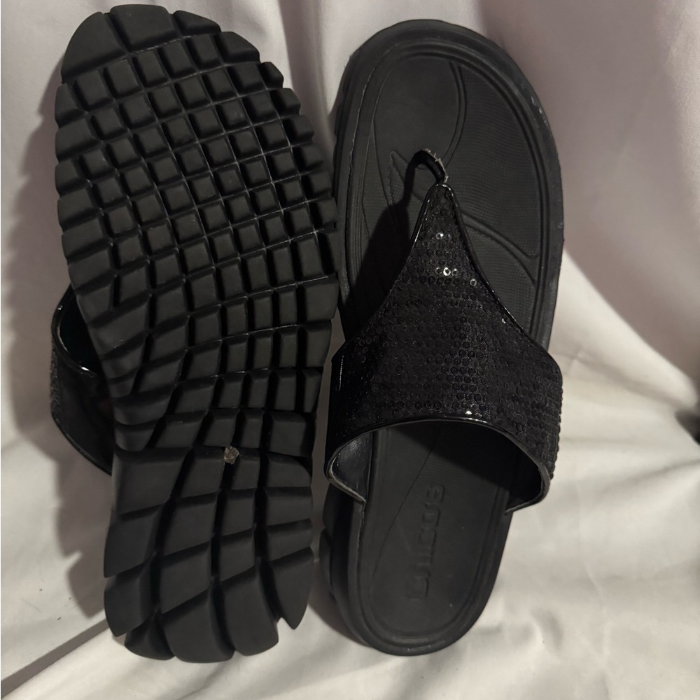 Chicos Black Sequin sandals